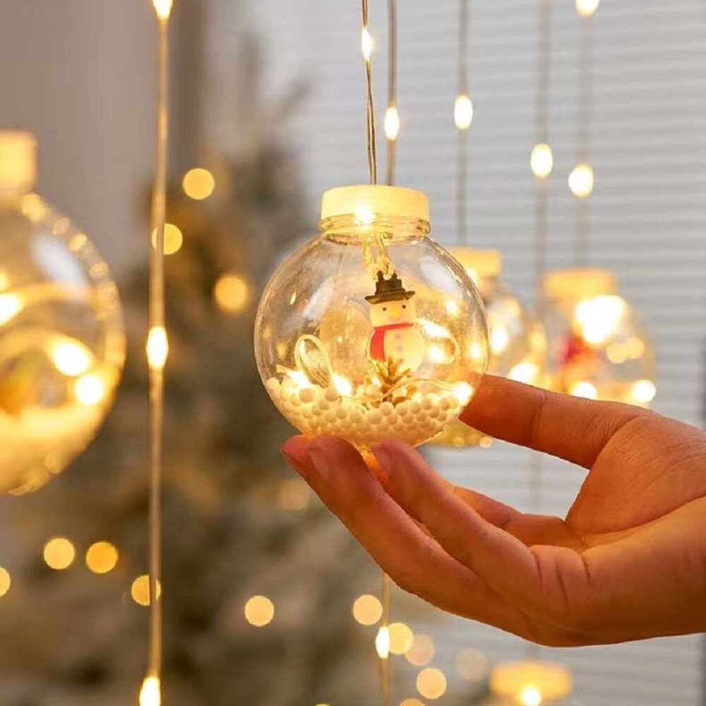 LED Christmas 100 Lamp Beads, 10 Pendants Curtain , Christmas LED String Lights